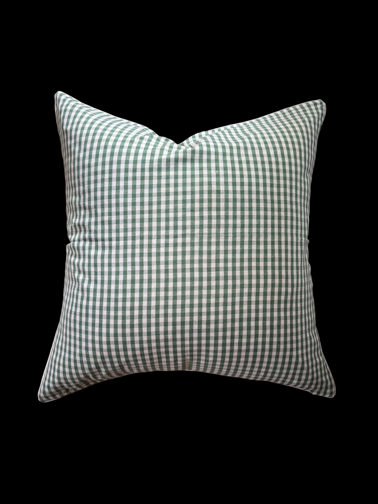 Olive Gingham Pillow Cover