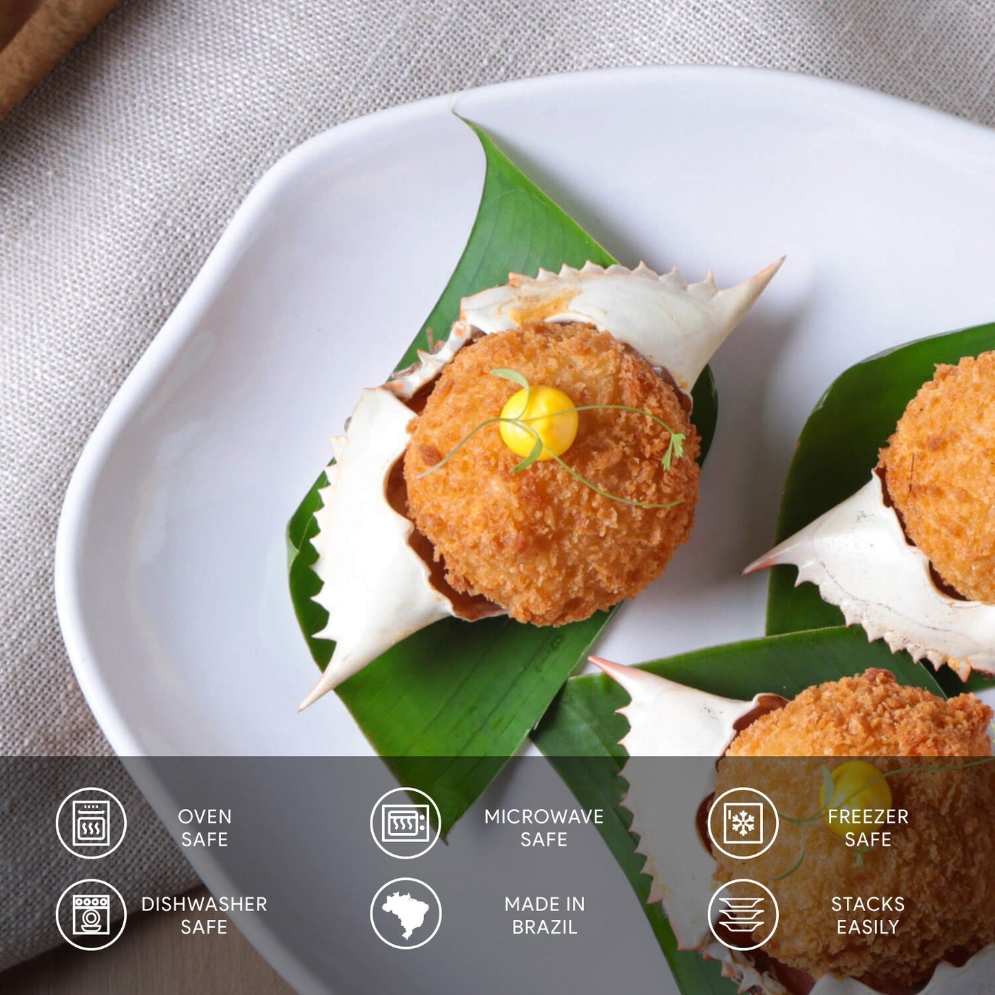 Shallow Bio Oval Platter Medium Set of 4