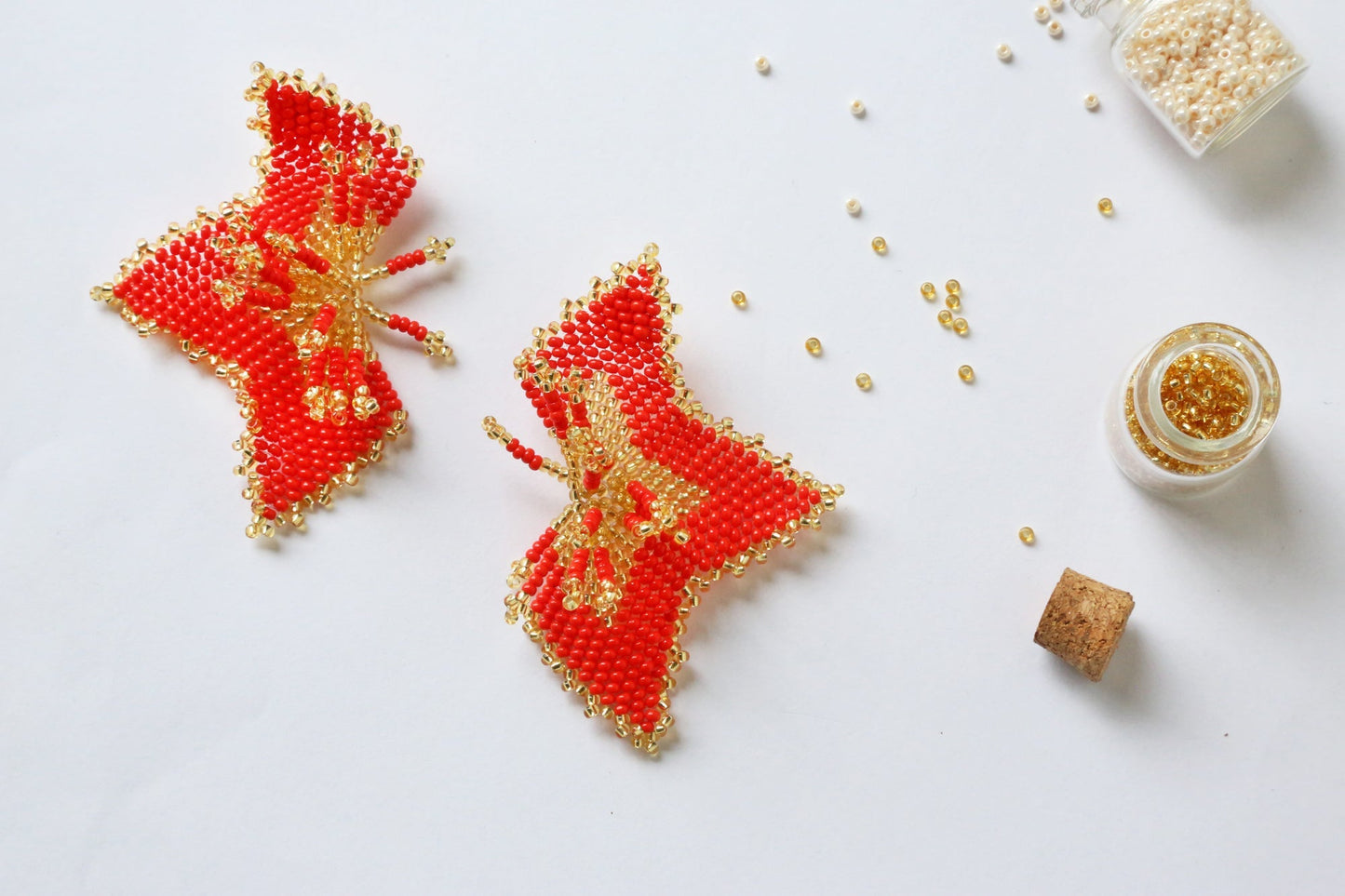 Flower Poppy Embera Earrings