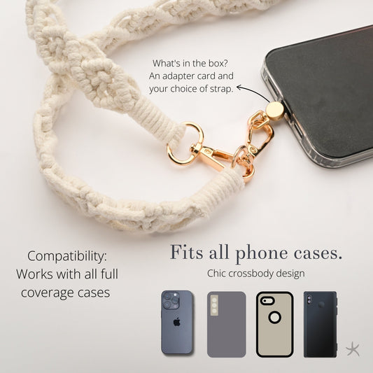 Wear Hope Macramé Crossbody Strap in Natural