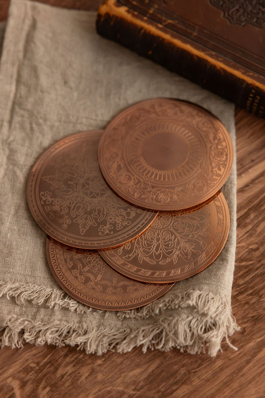 CMK Vintage Inspired Coasters Set (Set of 4)