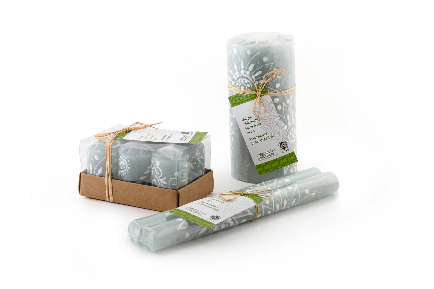 Henna Duck Egg Painted Candles