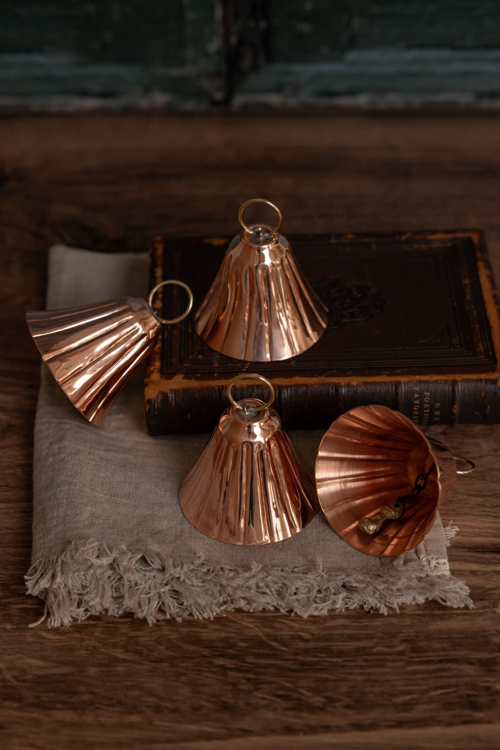 CMK Copper Bell Ornaments (Set of 2 or 4)