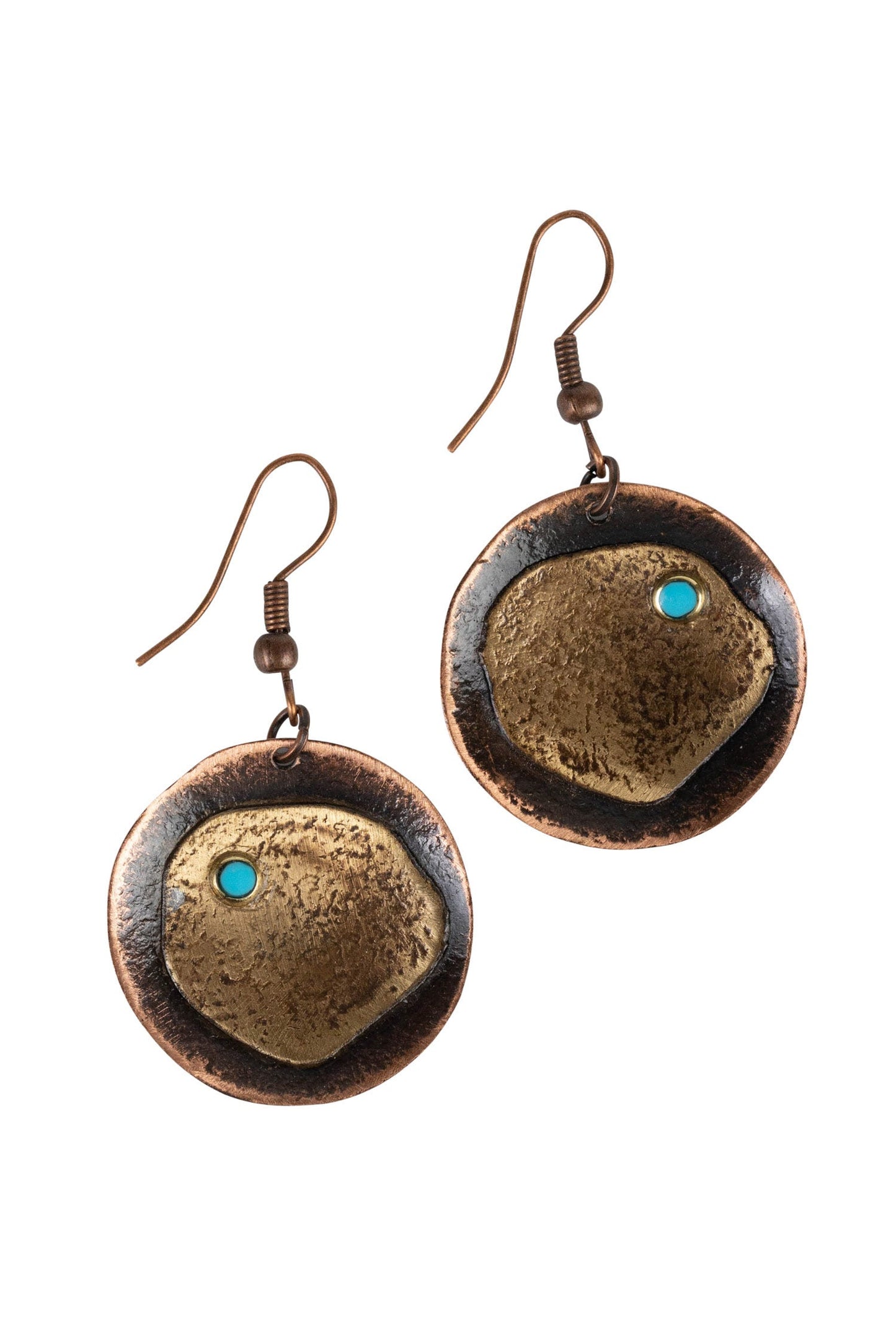 Adrift - Hammered Copper Earrings