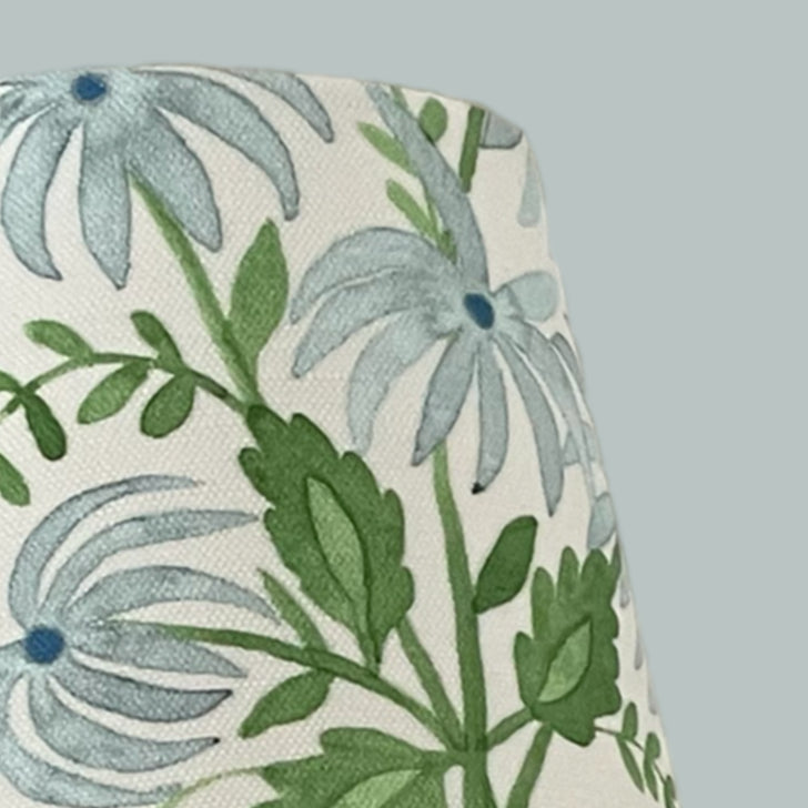 Blue Floral Sconce Shade in Pearl's Bouquet