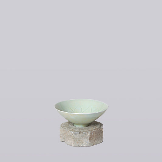 Celadon Porcelain Small Lotus Conical Bowl