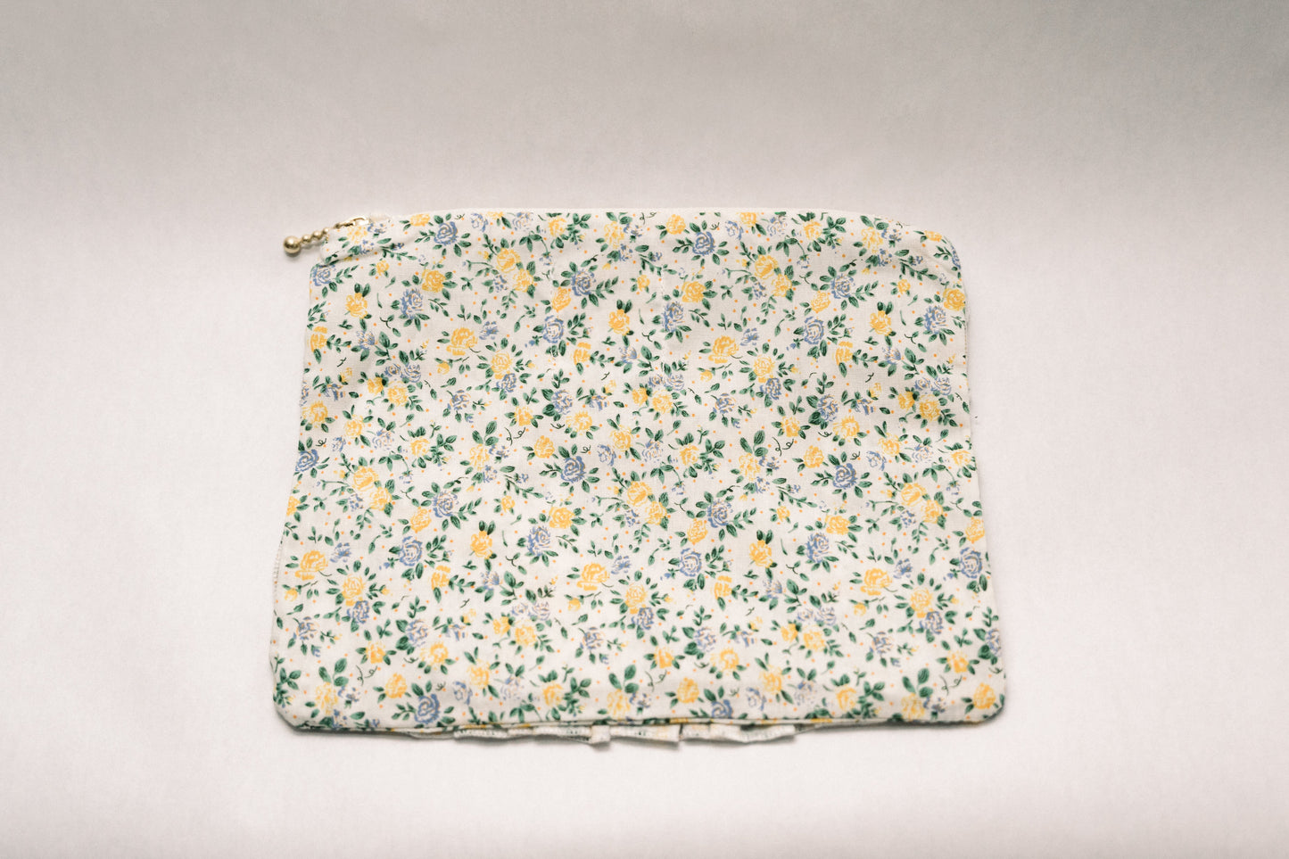 Buttercup Bloom | Timeless Floral Ruffle Zipper Pouch