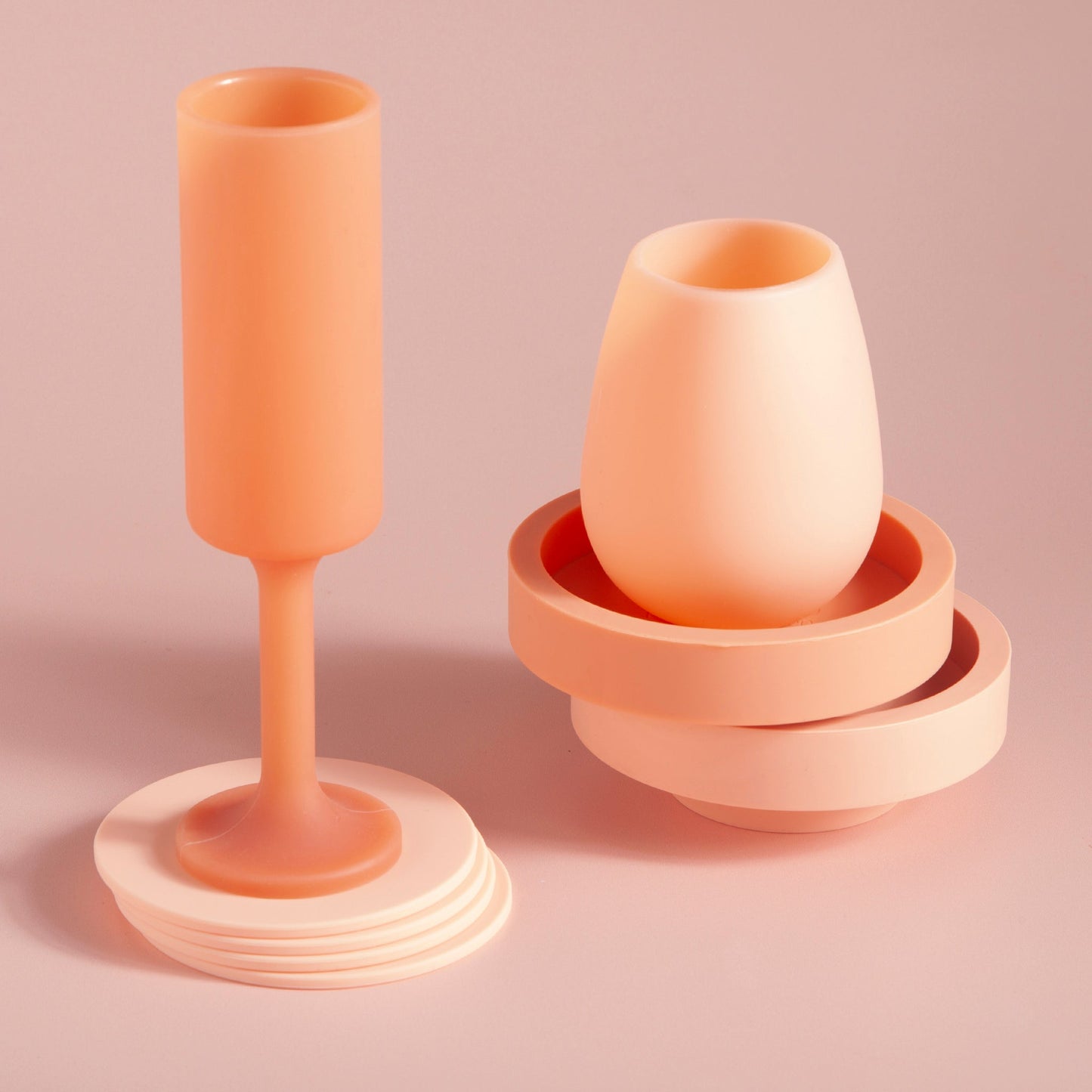 Terra + Peach | Seff | Unbreakable Champagne Flutes