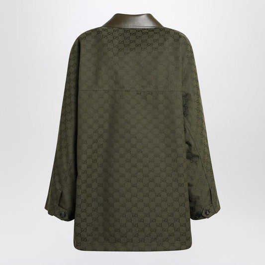 Gucci Military Green Gg Fabric Jacket Women