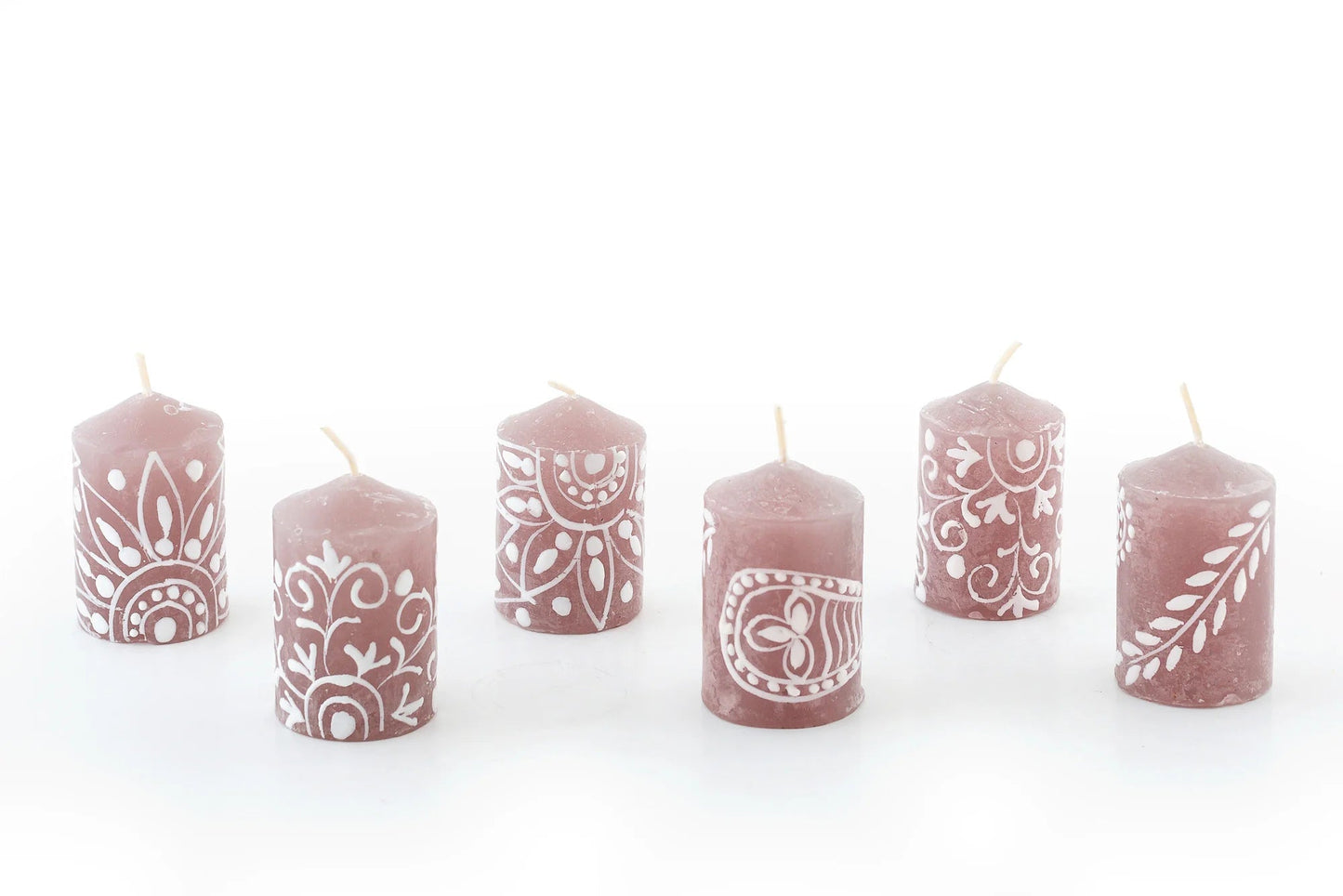Henna Brown Painted Candles
