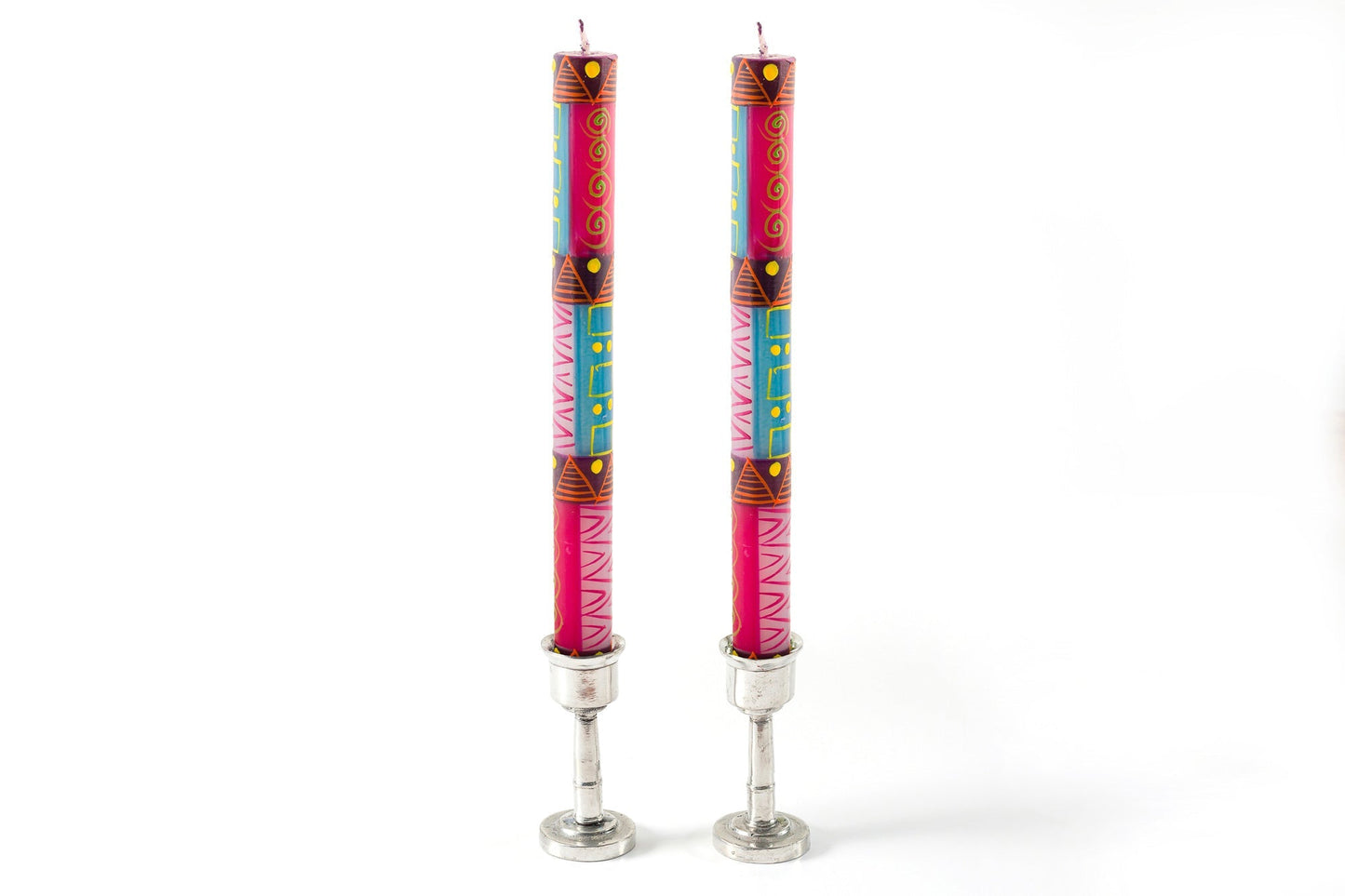 Blue Moon Painted Candles