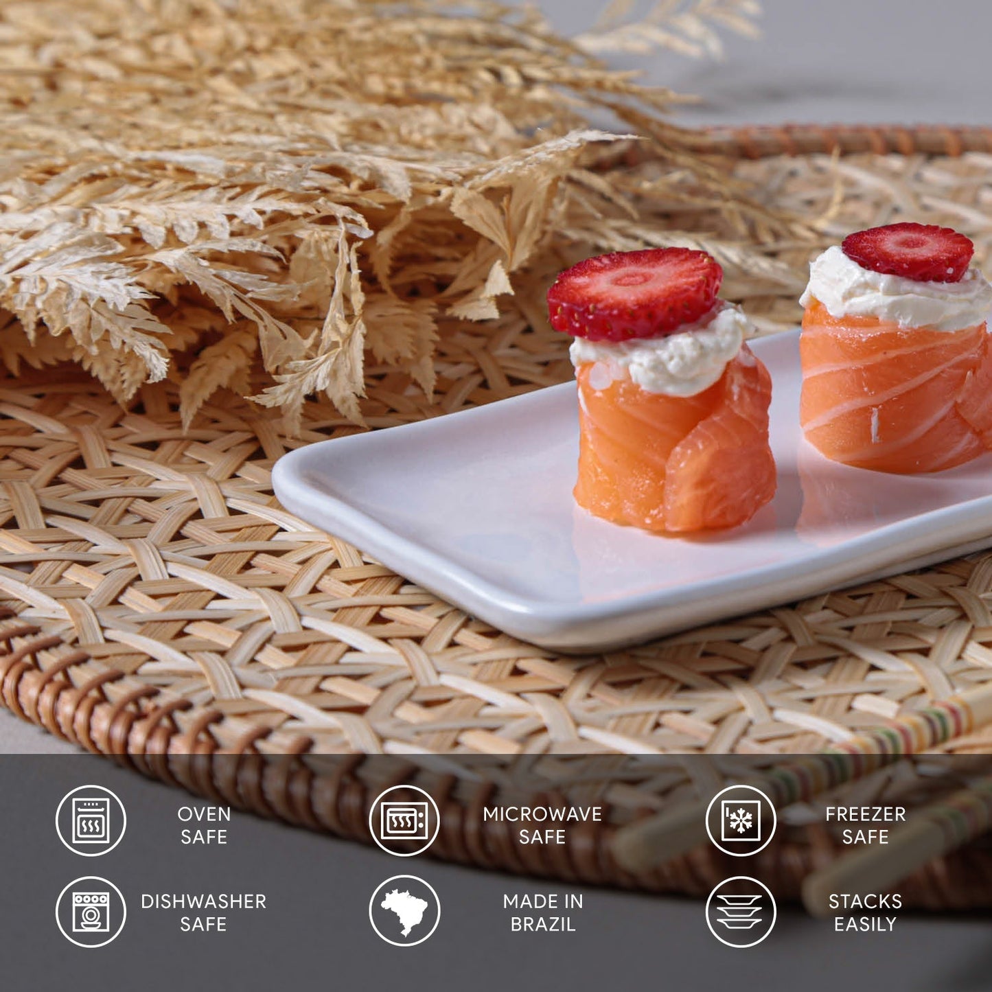 Rectangular Platter Small Set of 4