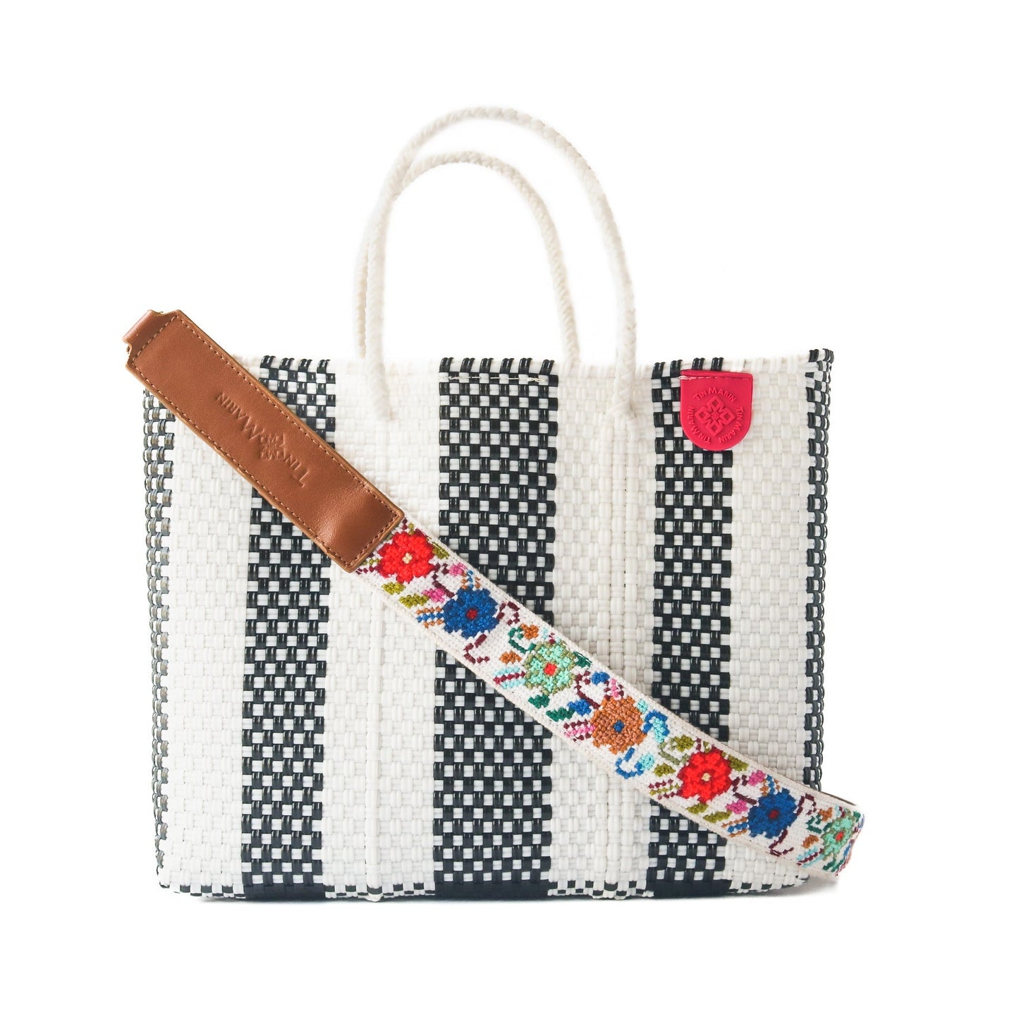 Zebra Medium Woven Resort Crossbody Bag