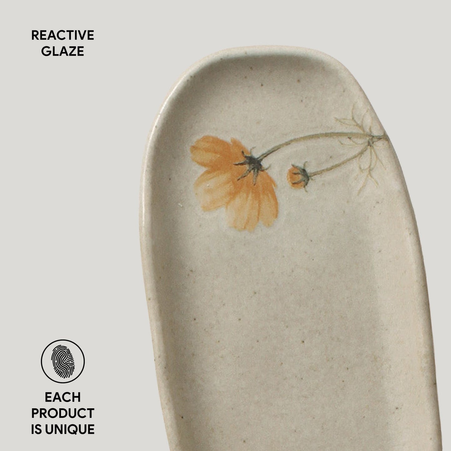 Shallow Organic Oval Platter Mini Set of 4