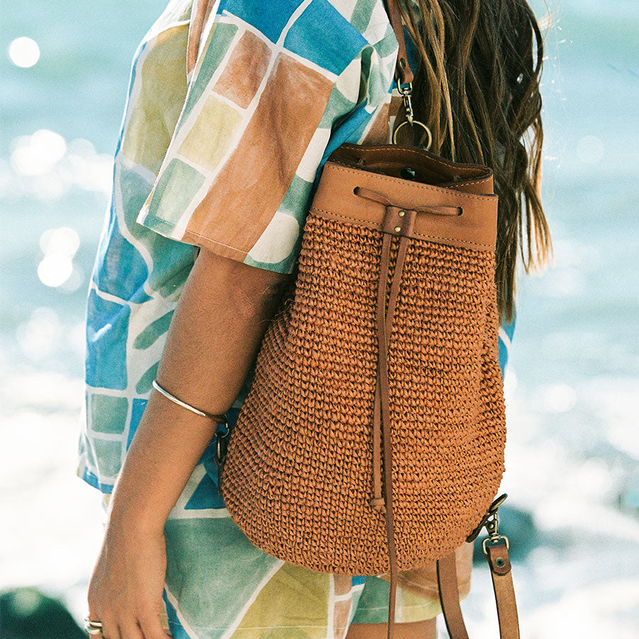 Transito Woven Mini Backpack | Orange