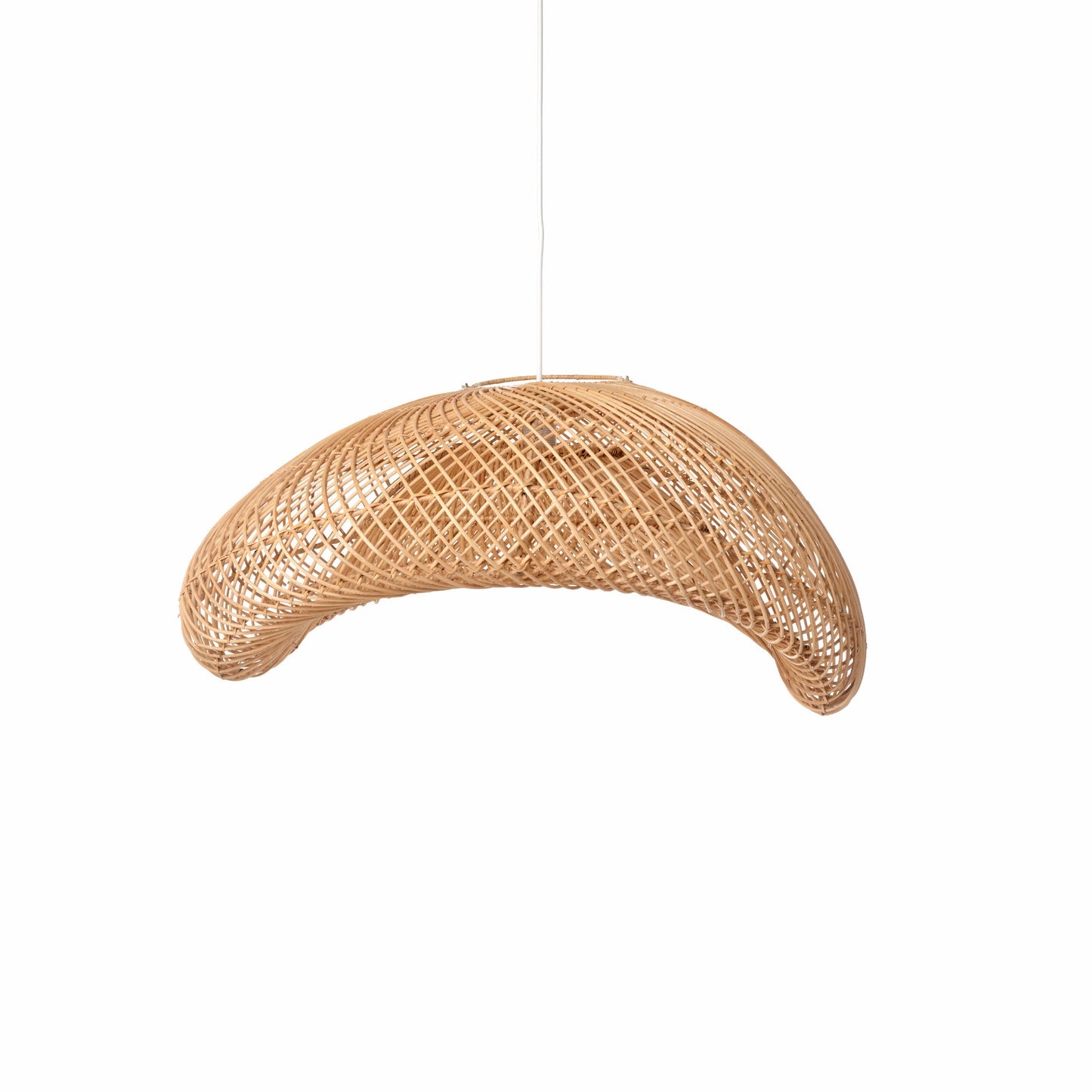 Rattan Arch Wavy Pendant Light-Large