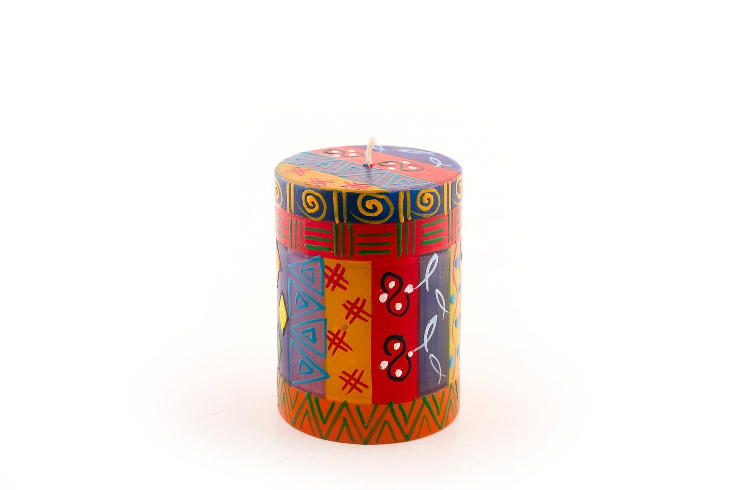 Multi Color Ethnic Painted Candles