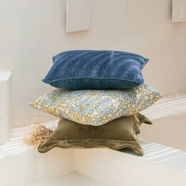 Bloom Blockprint Pillow Cover