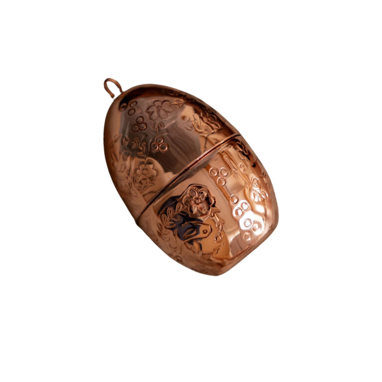 CMK Copper Etched Bird & Floral Egg Ornaments (Set 2 or 4)