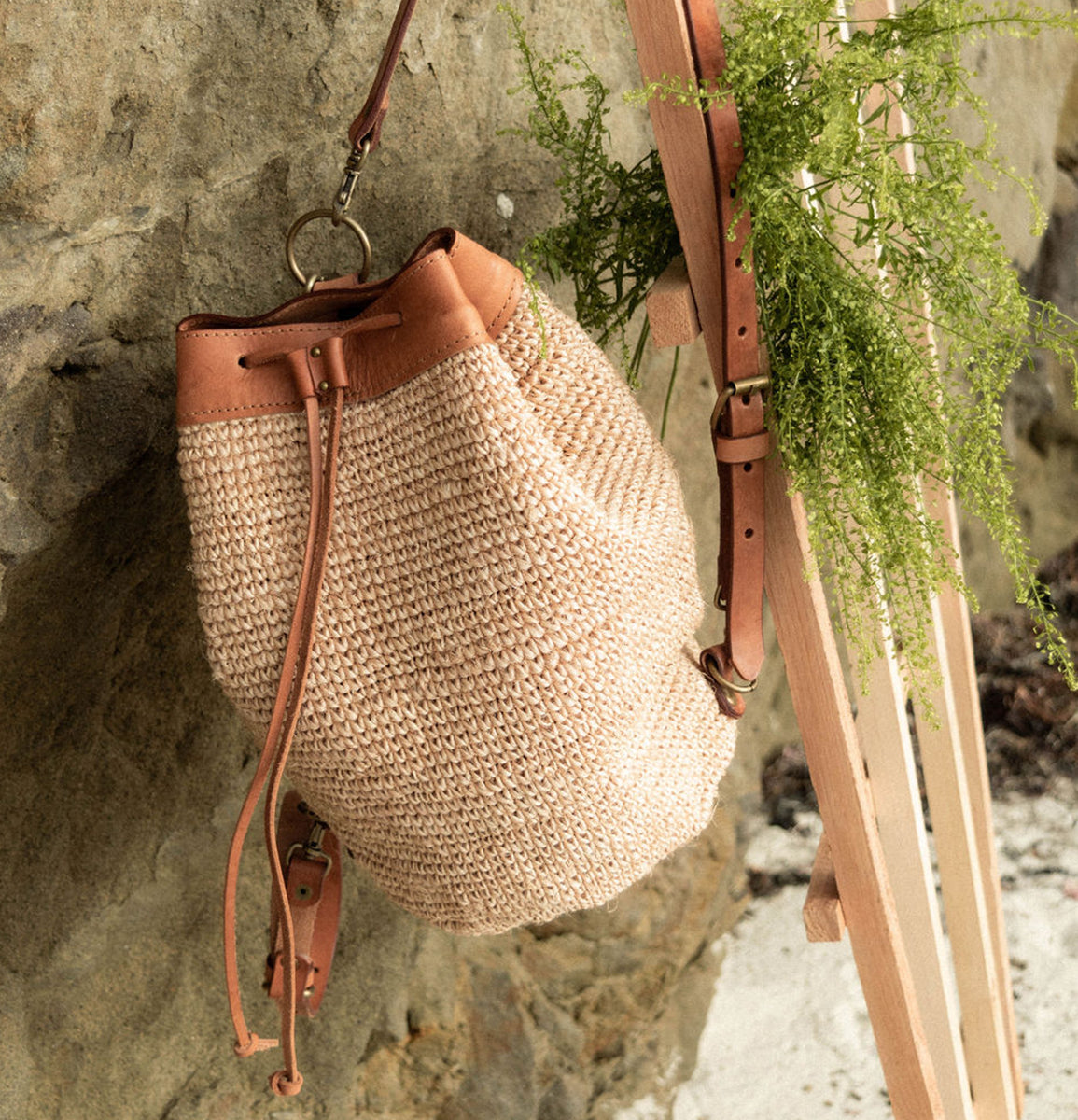 Transito Woven Mini Backpack | Natural