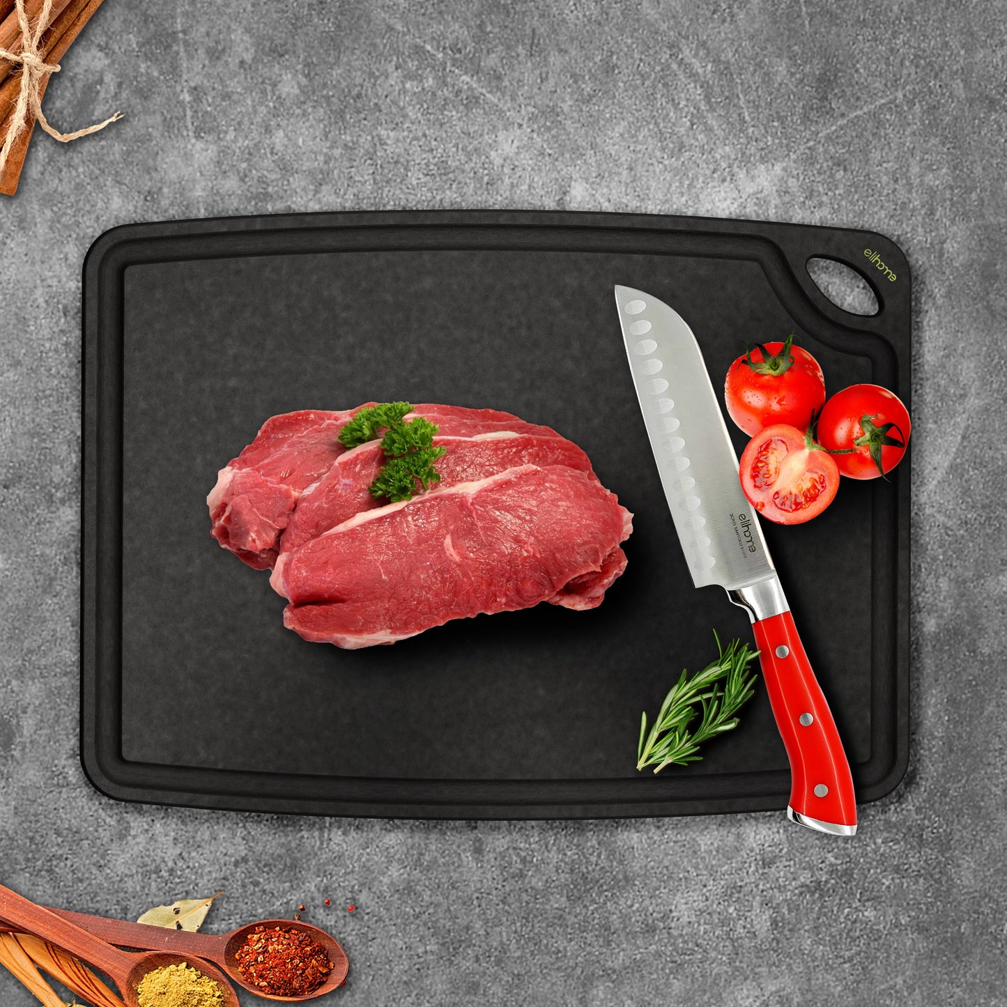 Classic Series 10 x 13 x 1/4 Cutting Board - Medium- Black Color