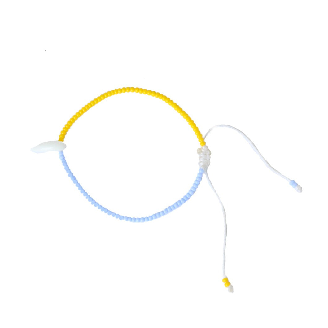 Ukrainian Flag Coral Bracelet