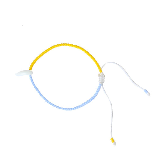 Ukrainian Flag Coral Bracelet