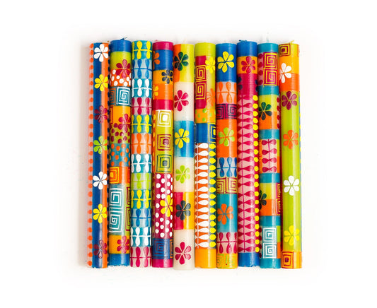 Summer Painted Candles