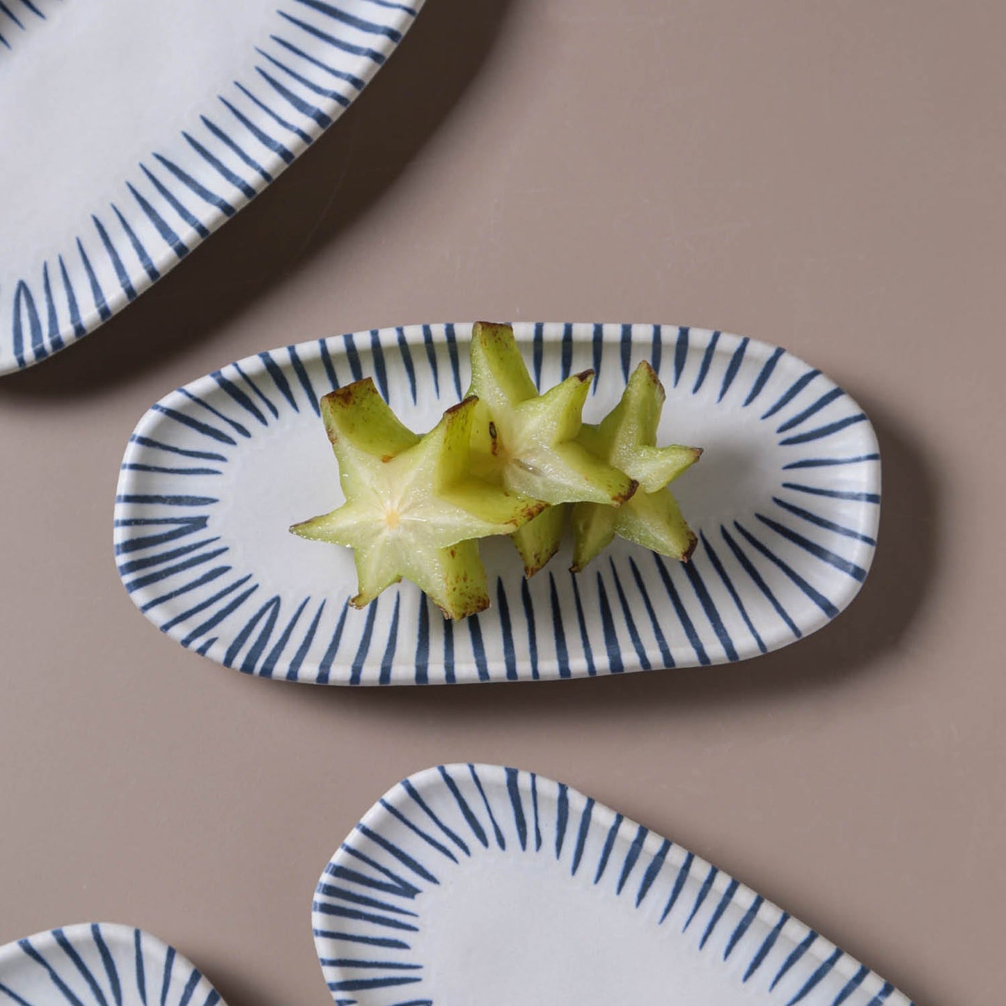 Shallow Organic Oval Platter Mini Set of 4