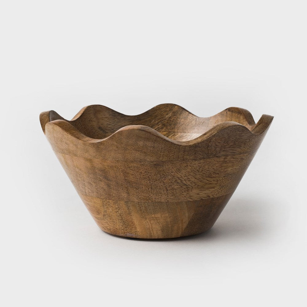 Scalloped Mangowood Bowls