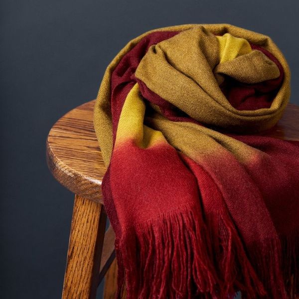 Marigold Merino Ombre Handloom Blanket Scarf