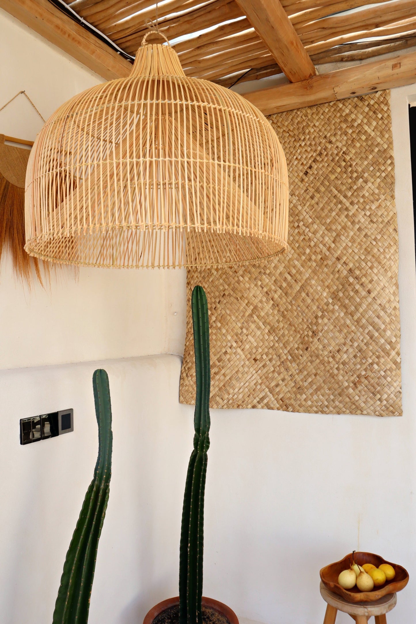 Sienna X-Large Dome Shape Rattan Pendant Light Fitting