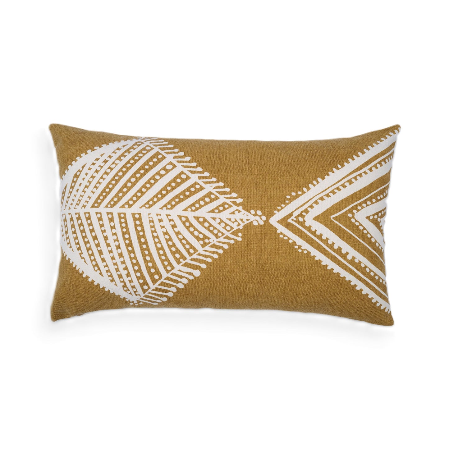 Oceanic elegance artisan print fish lumbar pillow cover