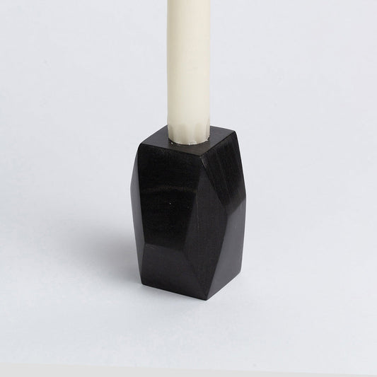 Gemstone faceted candelabra Black Onyx