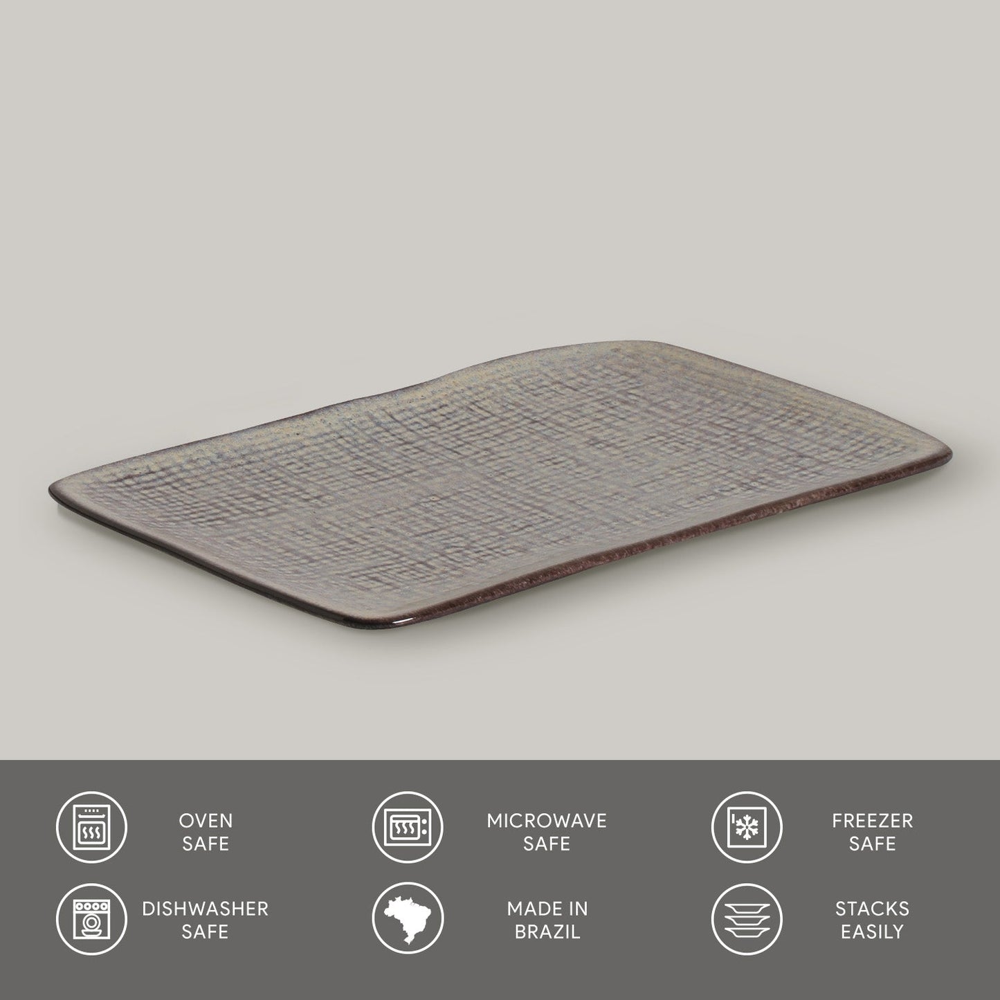 Rectangular Platter Juta Medium Set of 4