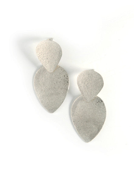 Glitz Teardrop Earrings - Silver