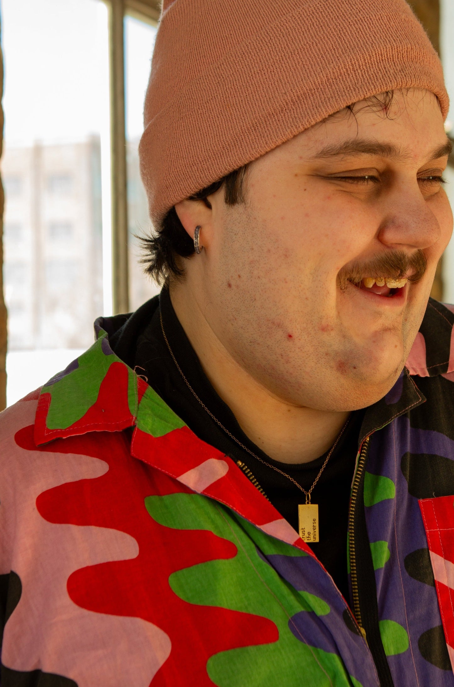 Iolite Stone Sterling Silver Hoops
