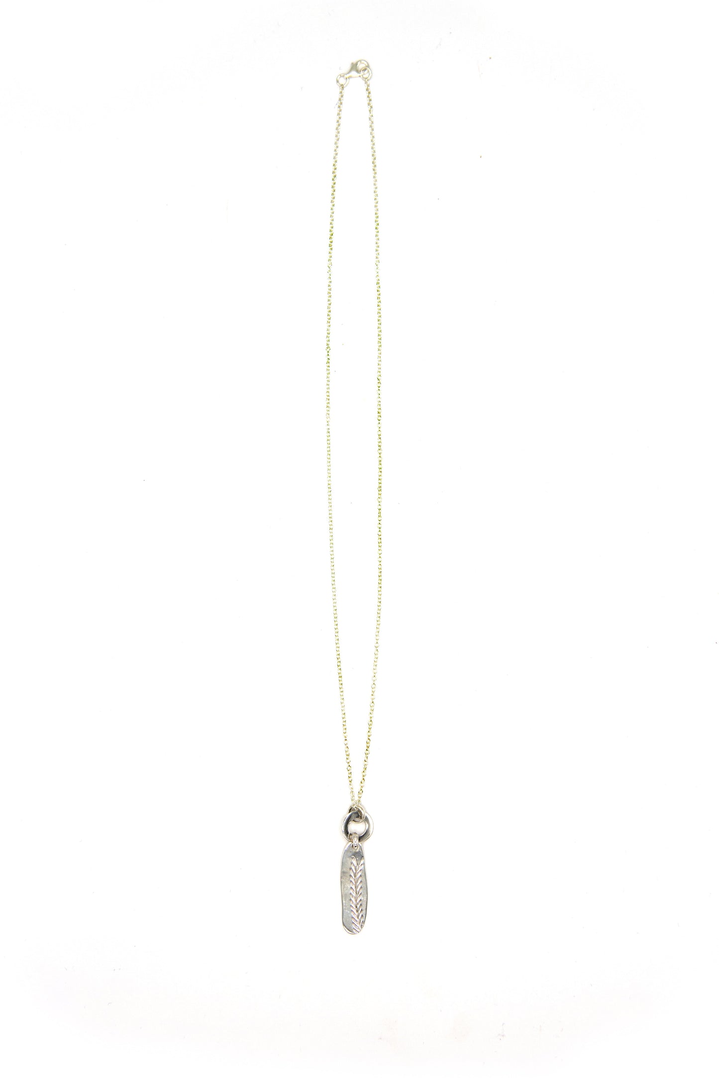 Wild Grass Sterling Silver Pendant Necklace