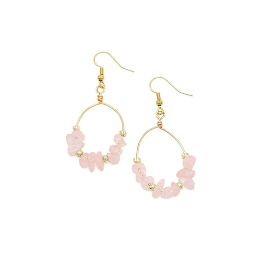 Alice Rose Quartz Earrings Wonderland Exclusive Gold Plated