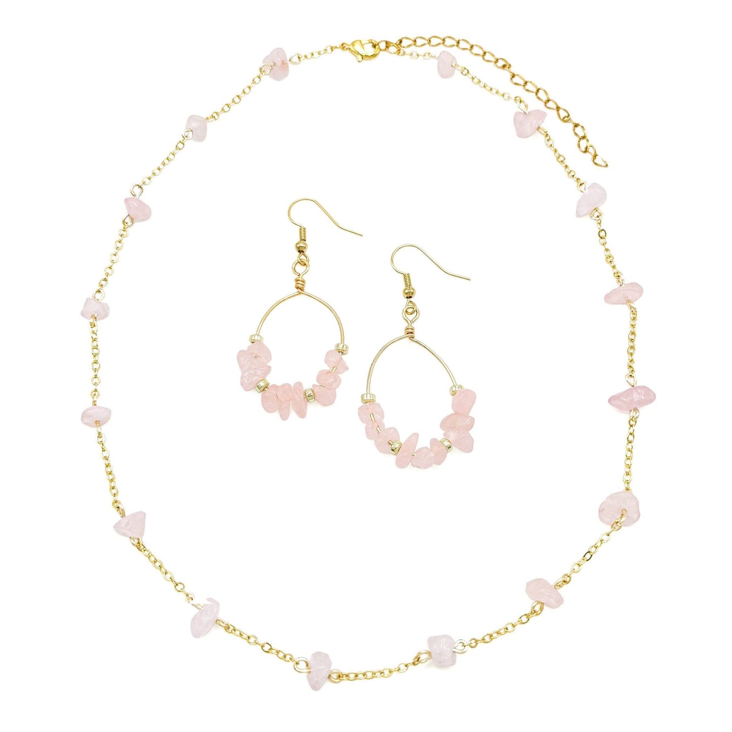 Alice Rose Quartz Earrings Wonderland Exclusive Gold Plated