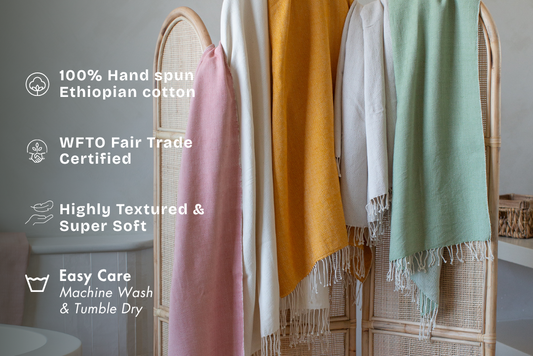 Almaz Handwoven Ethiopian Cotton Bath Towel