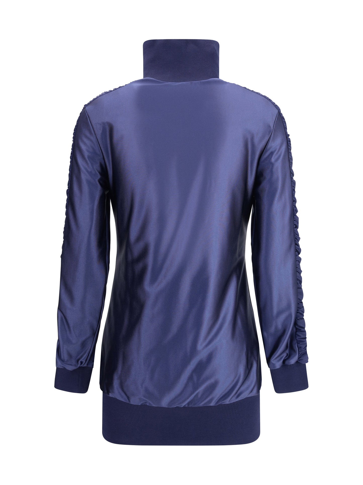 Balenciaga Women Shiny Jersey Fitted Tracksuit Dress