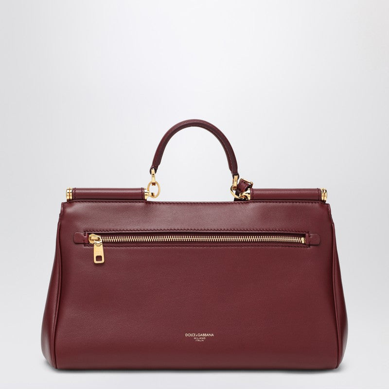 Dolce&Gabbana My Sicily Handbag In Burgundy Leather Women