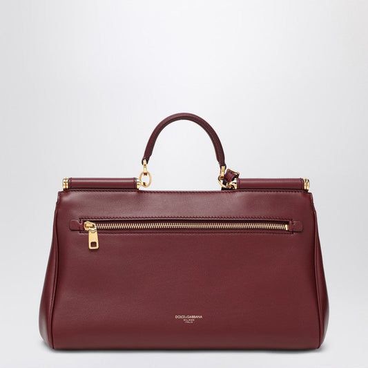 Dolce&Gabbana My Sicily Handbag In Burgundy Leather Women