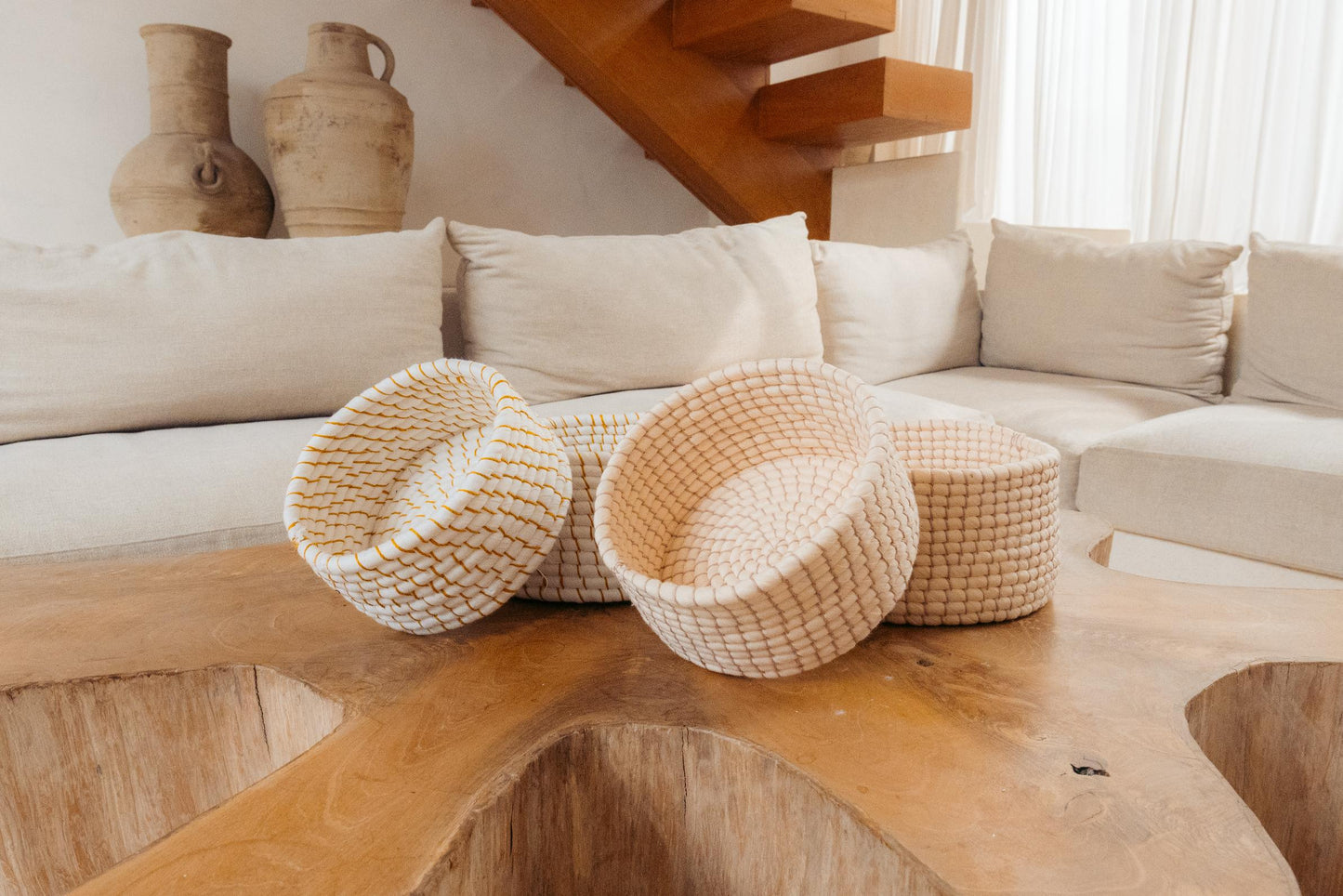 Cotton Stacking Baskets