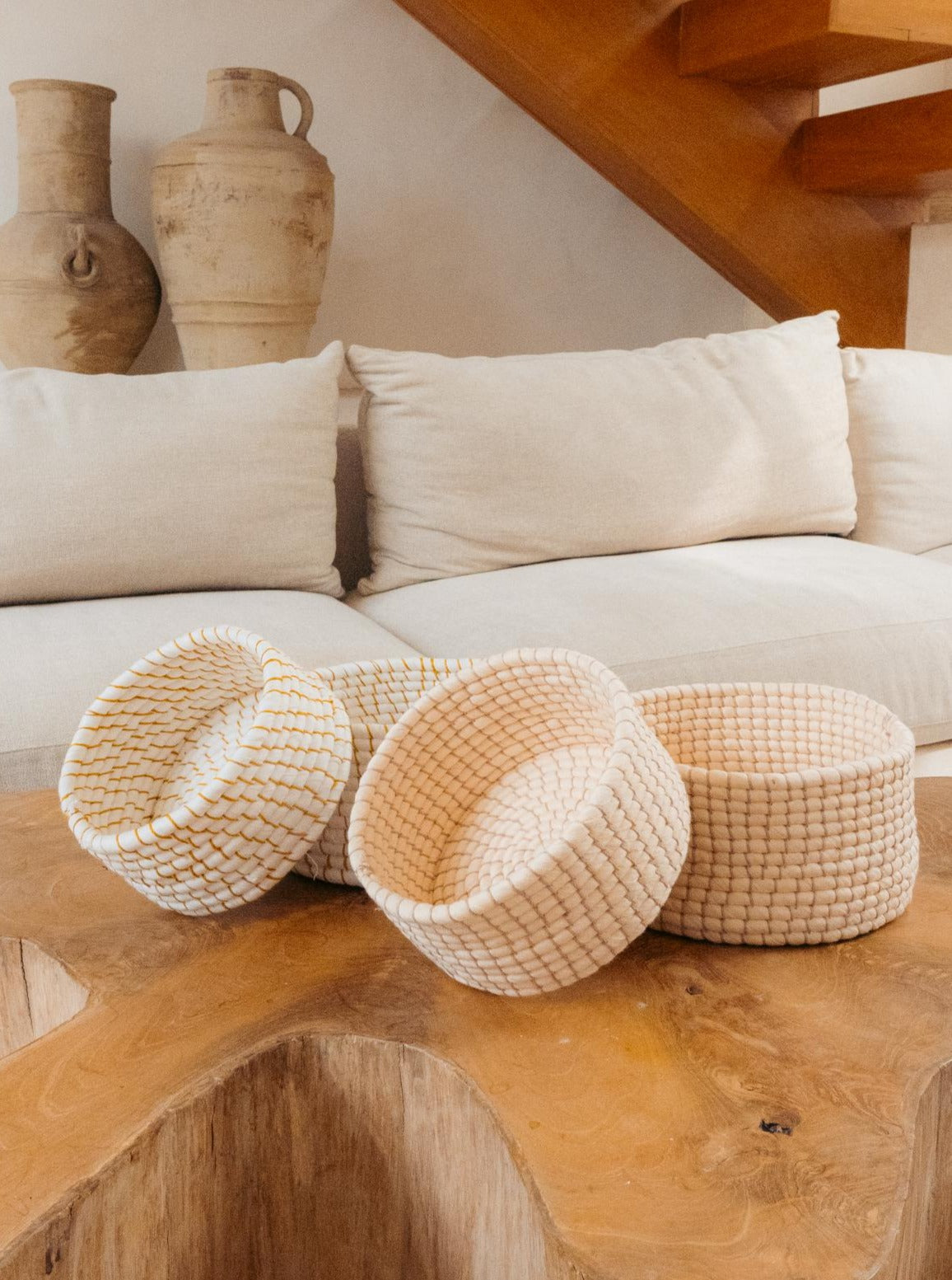 Cotton Stacking Baskets