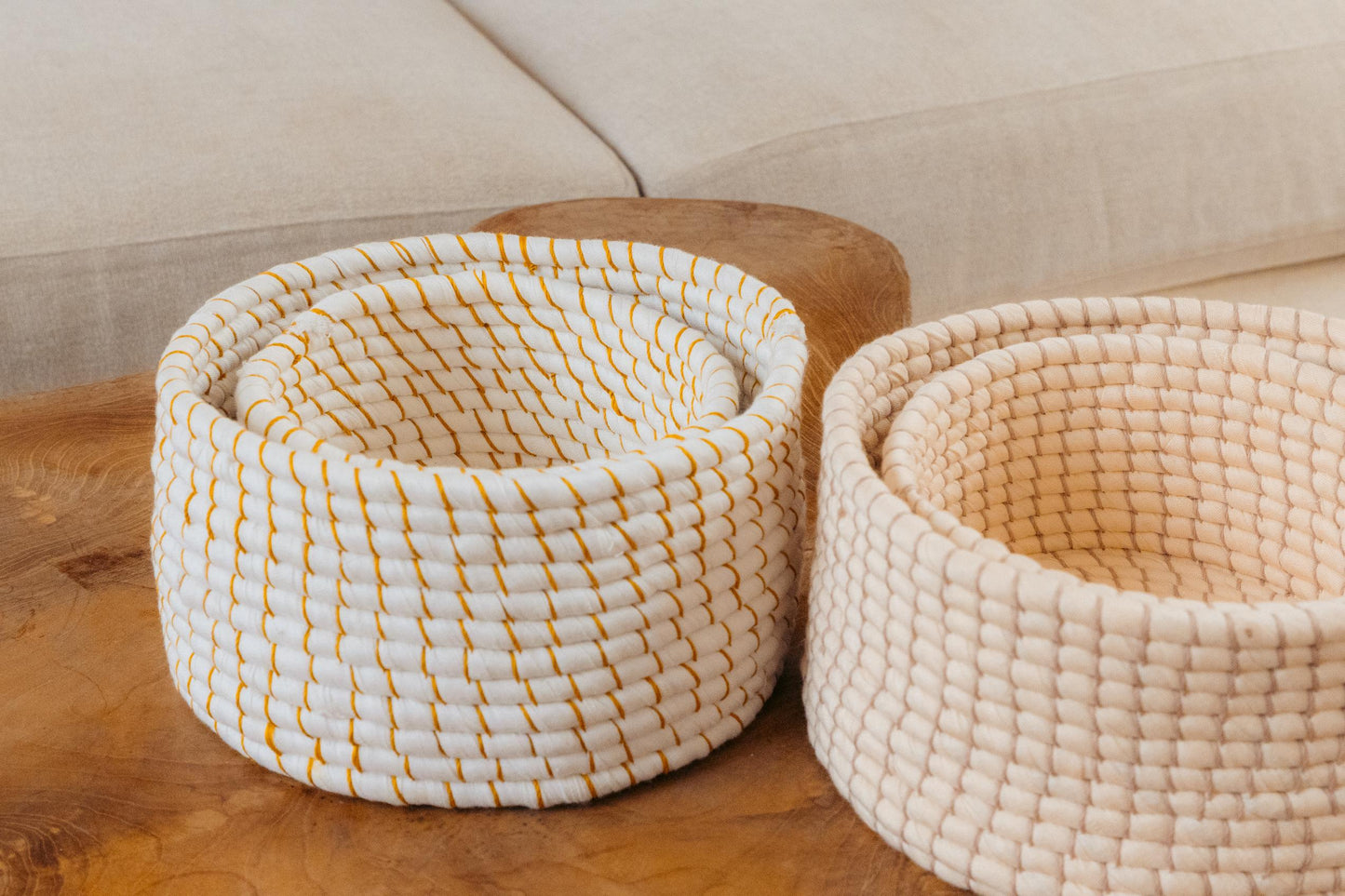 Cotton Stacking Baskets