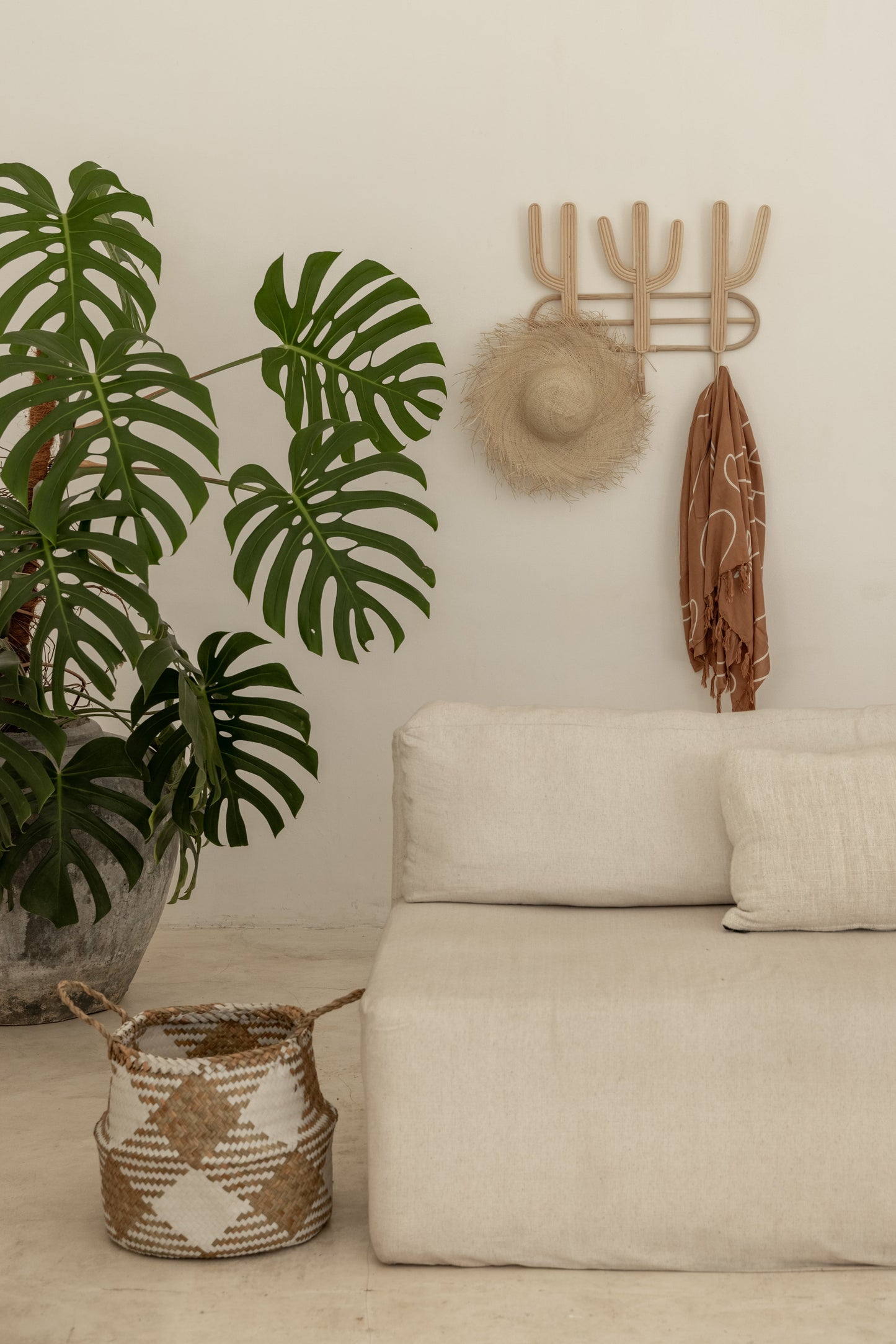 Plaid Woven Storage Basket