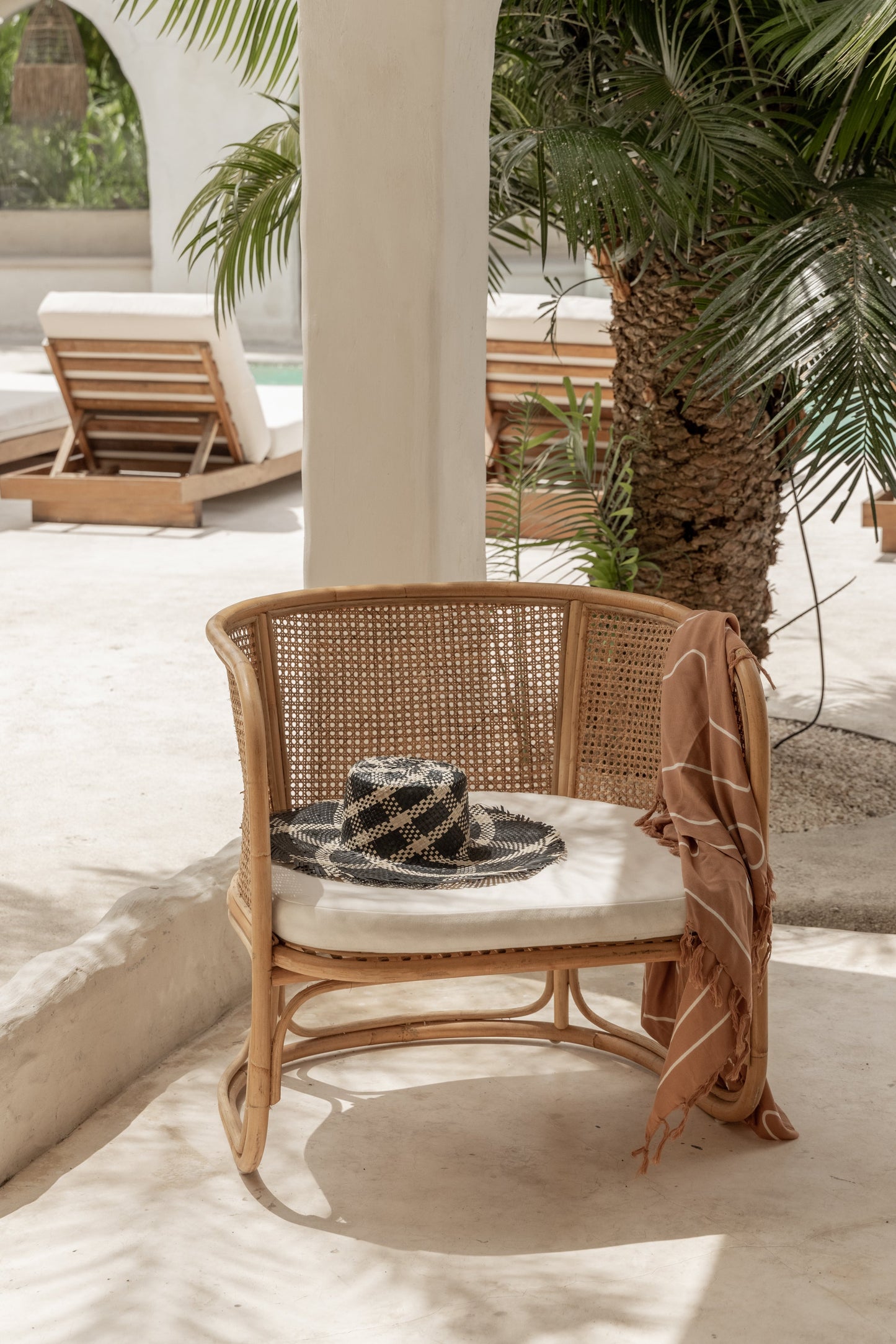 Plaid Patterned Sun Hat