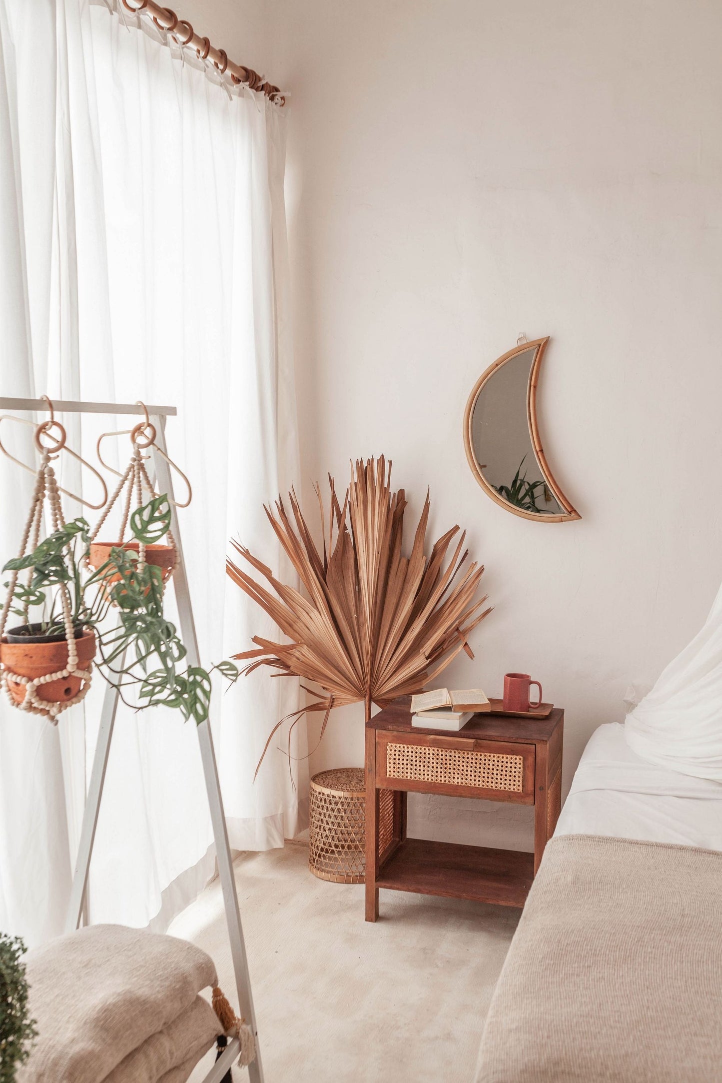 Luna Rattan Mirror